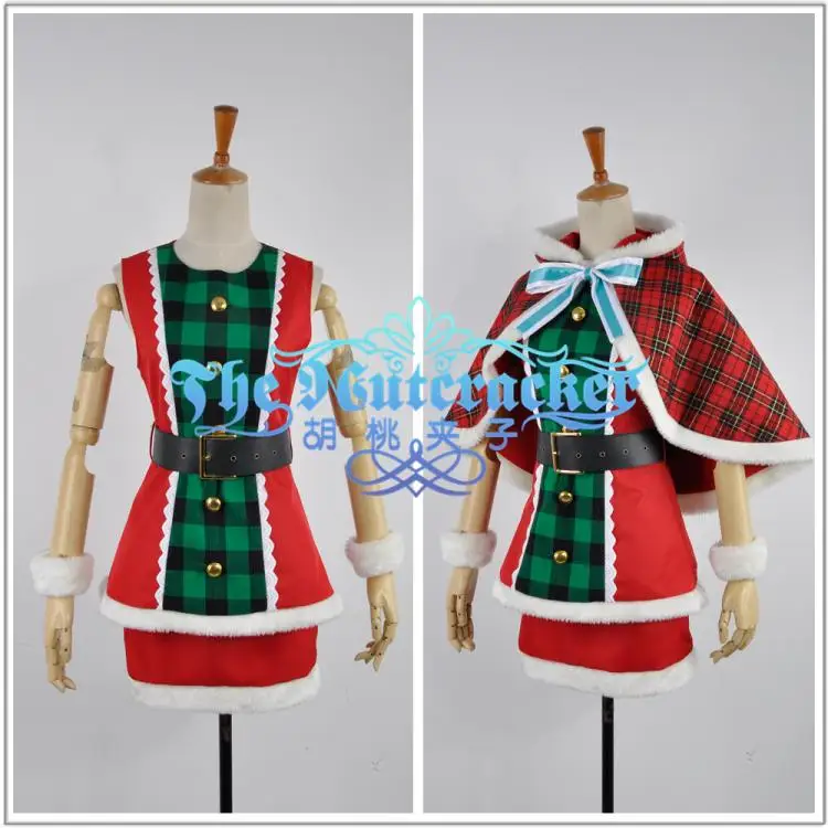 

Anime! LoveLive Ayase Eli Christmas Carnival Suit Awakening Card Uniform Cosplay Costume Girls Lovely Lolita Dress Free Shipping