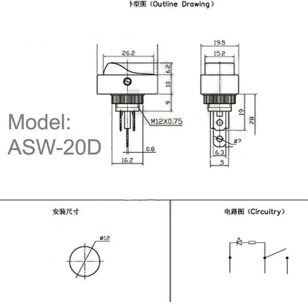 EE support 10 Pcs 12V 30A Heavy Duty Colors LED OFF/ON Toggle Switch Motor Rocker Car Styling | Автомобили и мотоциклы