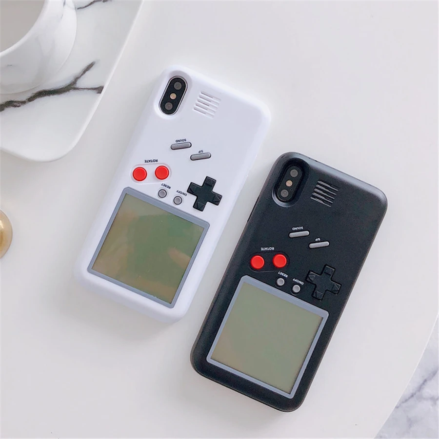 Ретро GB Gameboy Tetris чехлы для телефонов iPhone 6, 6s, 7, 8 Plus, мягкий ТПУ чехол для игровой консоли для iPhone X, XS, XR Max