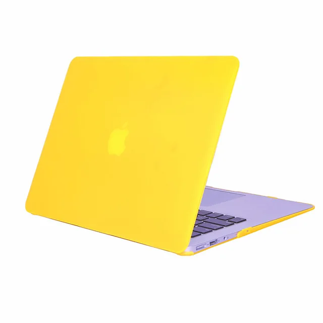 matte yellow 4в1 кристальная прозрачность и матовый Pro 13 15 чехол с/t сенсорной панелью A1706 A1708 A1707 для Macbook Air 13 retina 13 12 дюймов+ подарок - Цвет: matte yellow