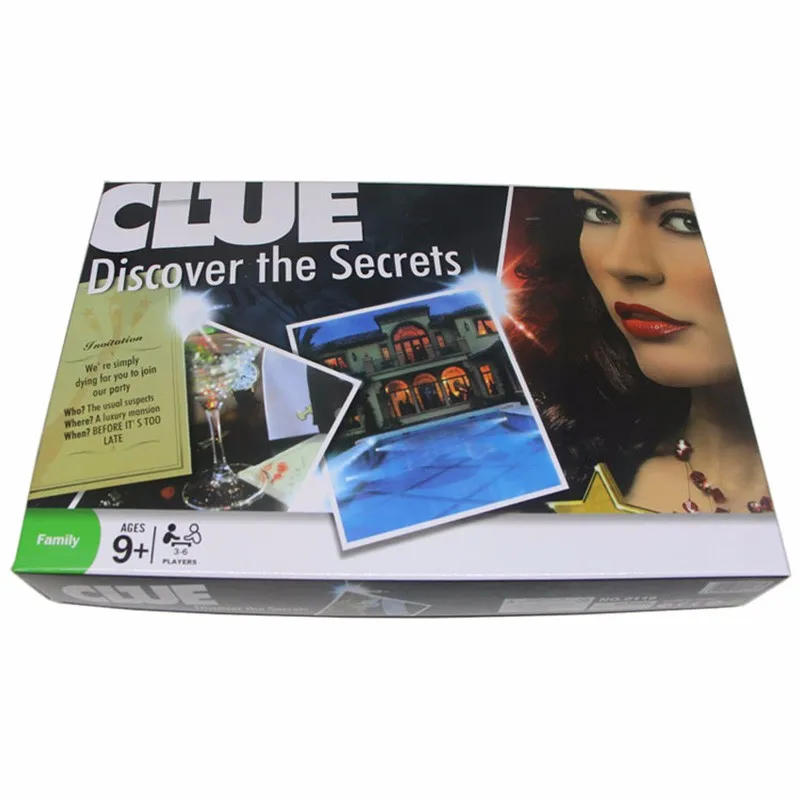 Cluedo Suspect Clue Откройте для себя секреты настольная игра Suspect Семейные настольные игры с английской версией