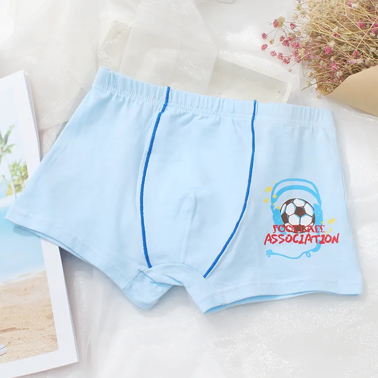 5pcs/lot Cute cartoon images boy child cotton boxer shorts underwear Modal children kids panties Football printing | Тематическая