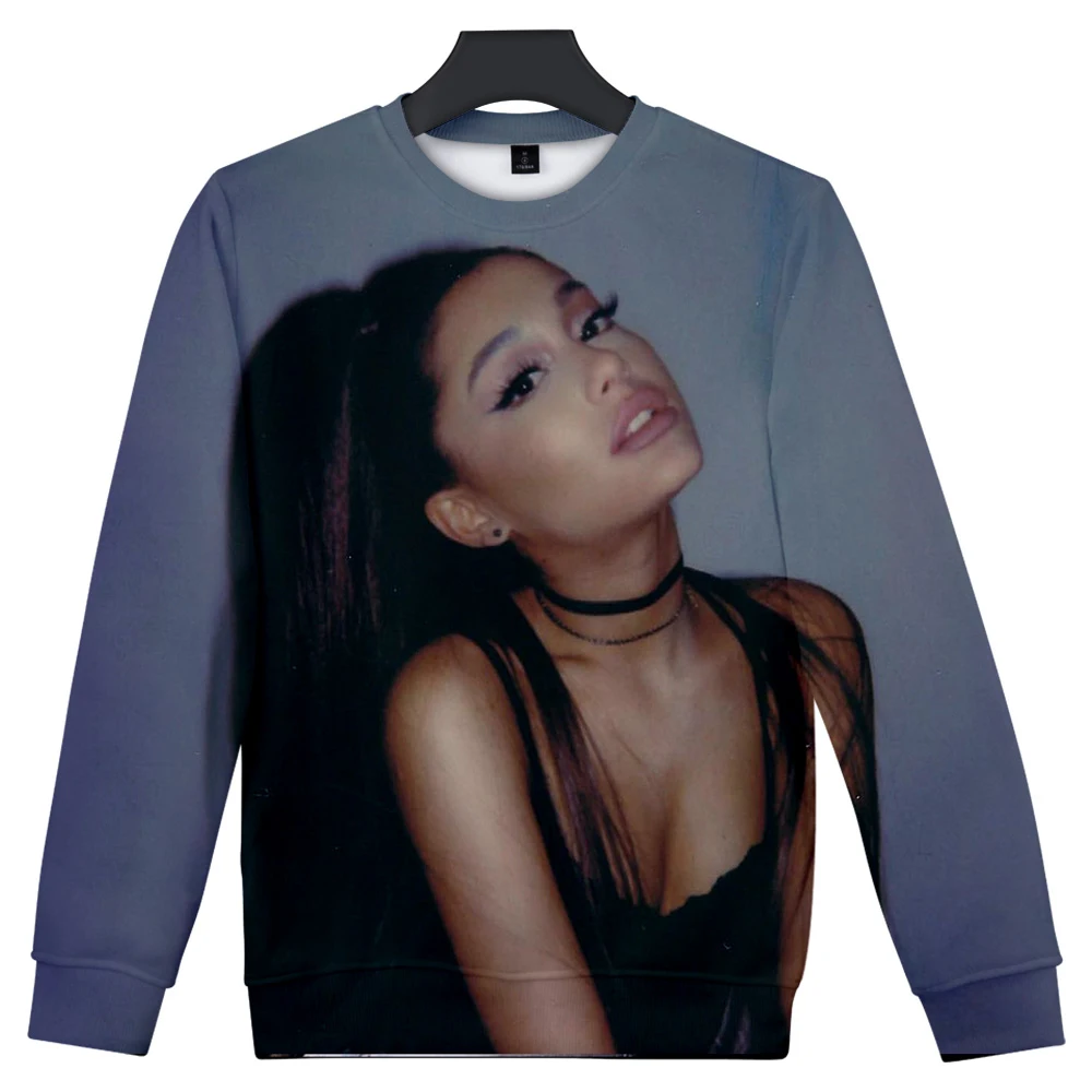 Ariana Grande 3D печатных o-образным вырезом толстовки для женщин/мужчин мода длинный рукав толстовка Прибытие Повседневная Уличная одежда kpop