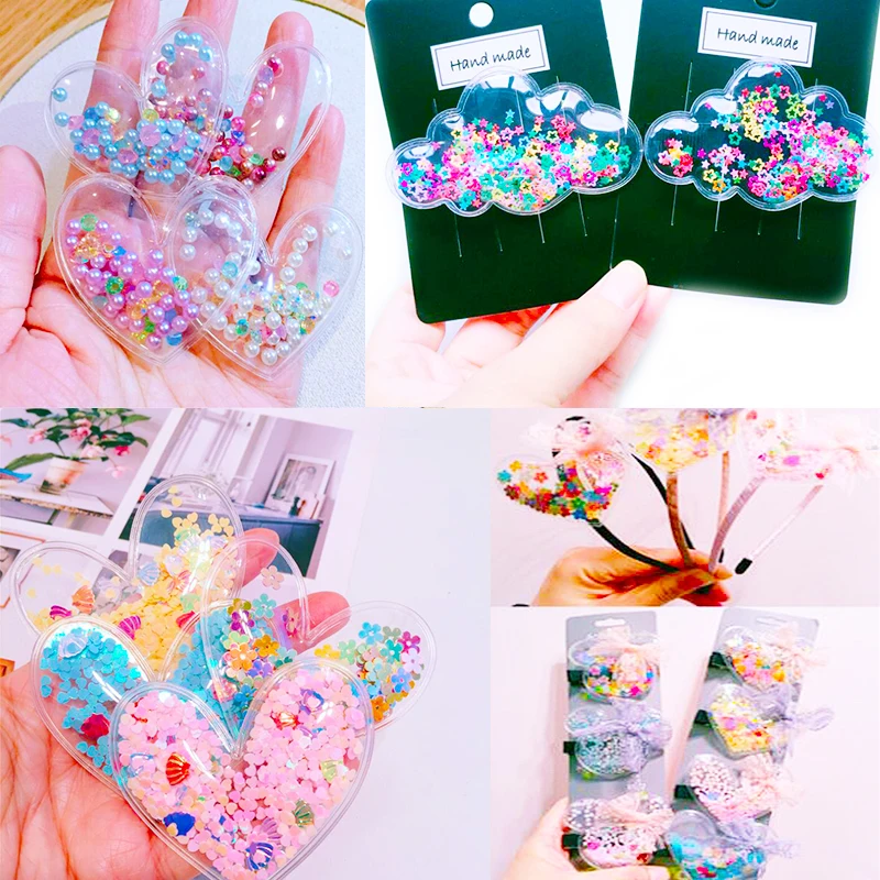 2 шт. новые необработанные прозрачные заколки для волос из искусственной кожи с