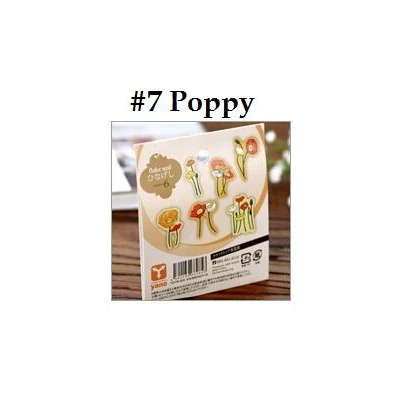 NO7 Poppy 30 шт./лот, винтажная мультифункциональная наклейка из серии "естественная жизнь" для домашних животных, наклейки для самостоятельной сборки, этикетки, офисные школьные принадлежности, розничная - Цвет: NO7 Poppy