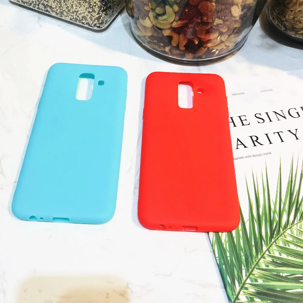 Простой матовый Однотонная Одежда чехол для Samsung Galaxy A6 Plus/6 0 дюймов Популярные
