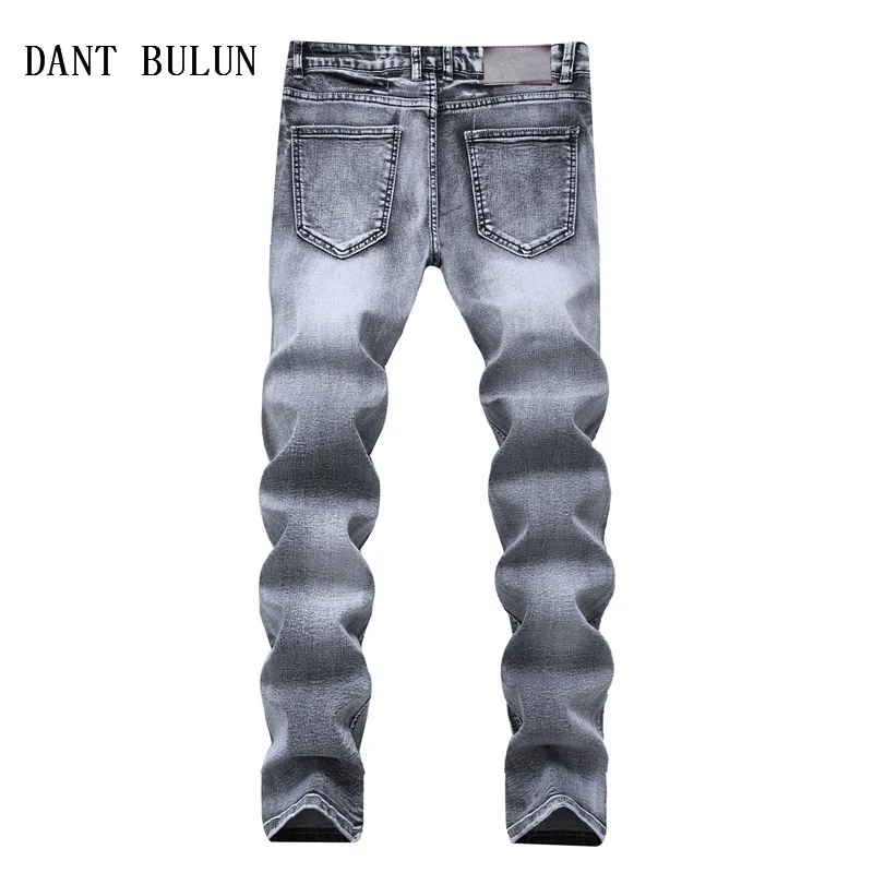 Джинсы мужские 2020 летние Стрейчевые деловые повседневные Прямые зауженные