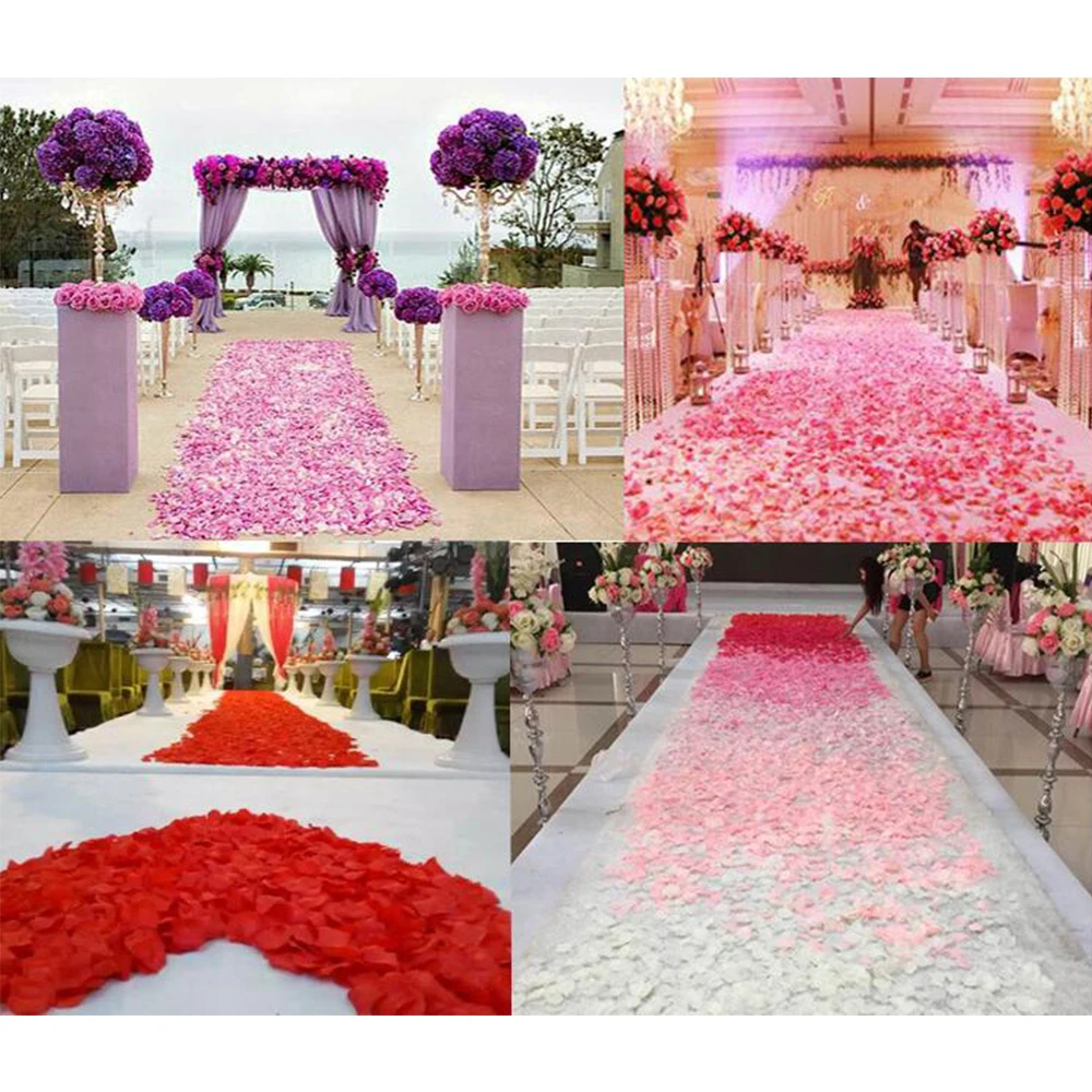 Lot De 500 P&ampEacuteTales Rose Factices Bordeaux | Свадьбы и торжества