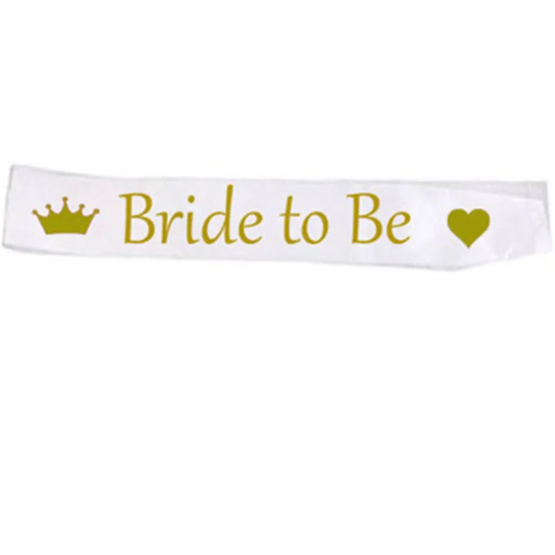 007 1 шт. белая свадебная обувь для невесты с вуалью, с надписью "Bride To Be" пестрого сатина, девичник вечерние девочек курица вечерние украшения свадебные принадлежности - Цвет: 007