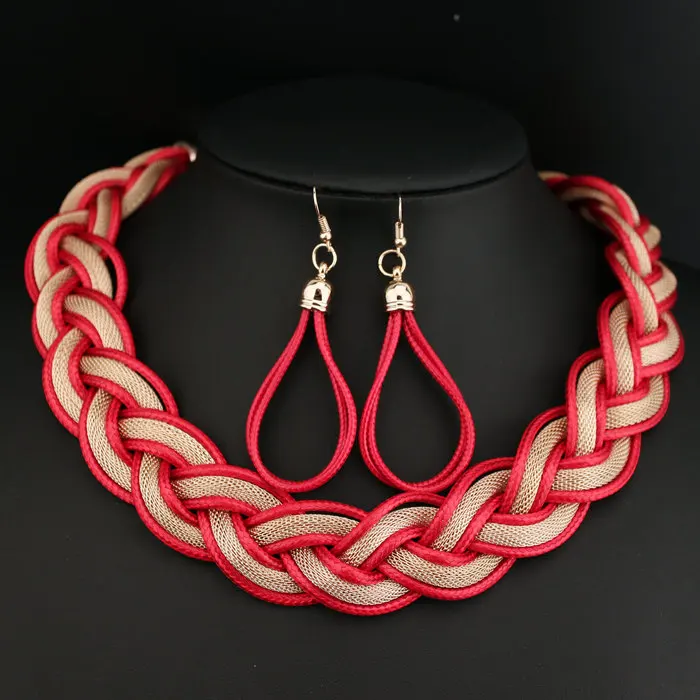 Женский Цветной Ювелирный Комплект элегантный комплект украшений ручной работы