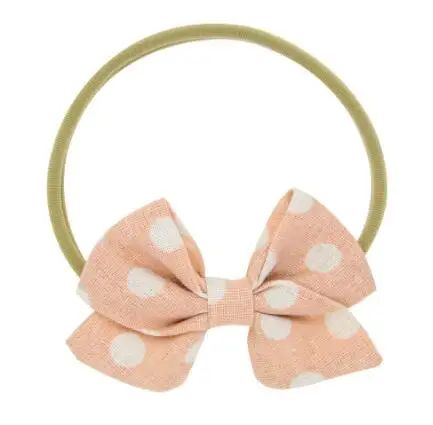 1 шт. нейлоновая повязка на голову в горошек с бантом ручная работа аксессуары для