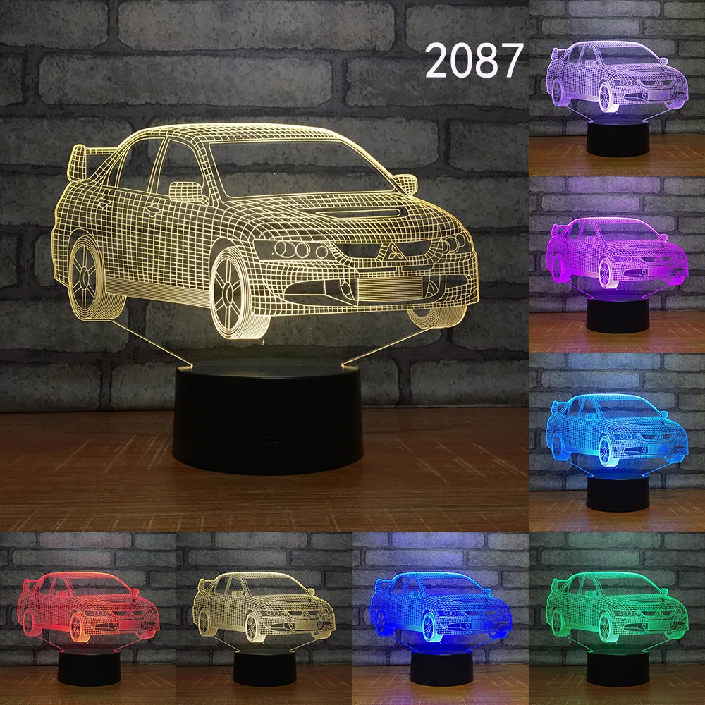 СВЕТОДИОДНЫЙ Автомобильный 3D ночник с градиентом Jeep Truck Sports USB прикроватная