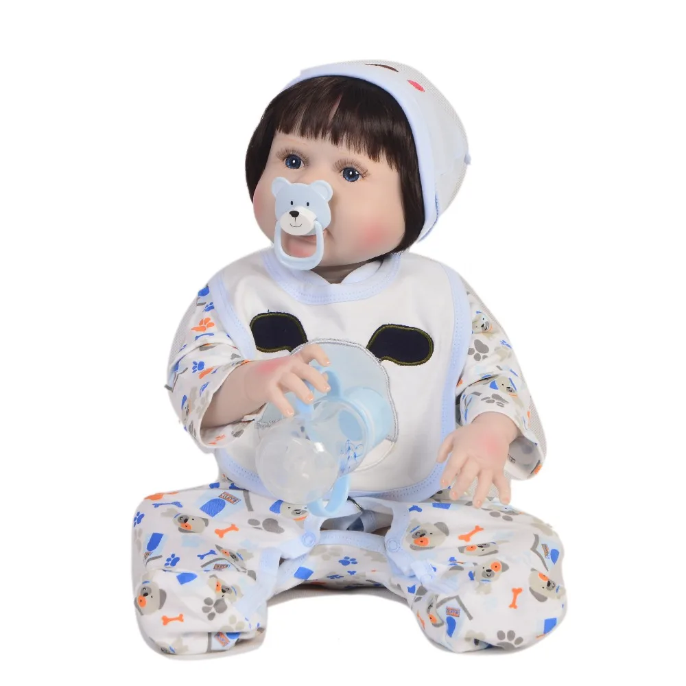 Кукла Bebe reborn 55 см силиконовая виниловая Reborn для маленьких мальчиков 1 шт.