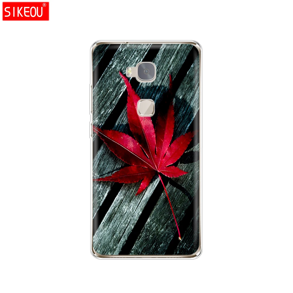 12084 Чехол для телефона huawei honor 5X, Мягкий ТПУ силиконовый чехол на заднюю панель 360, полностью защитный прозрачный чехол с цветочным принтом - Цвет: 12084