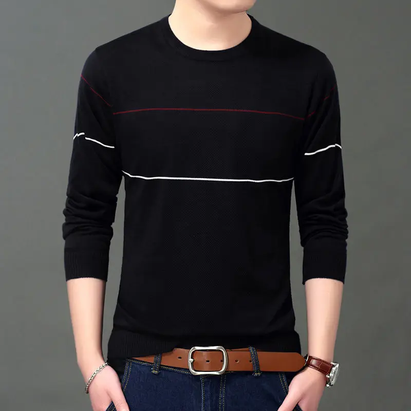Новинка 2019 модные брендовые свитера мужские пуловеры шерстяные Облегающие