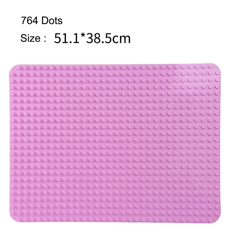 No.764-pink Большой Размеры блоки Базовая плита 404/512/572/764 в горошек, опорные плиты, DIY строительные блоки, игрушки для детей, подарки для детей - Цвет: No.764-pink