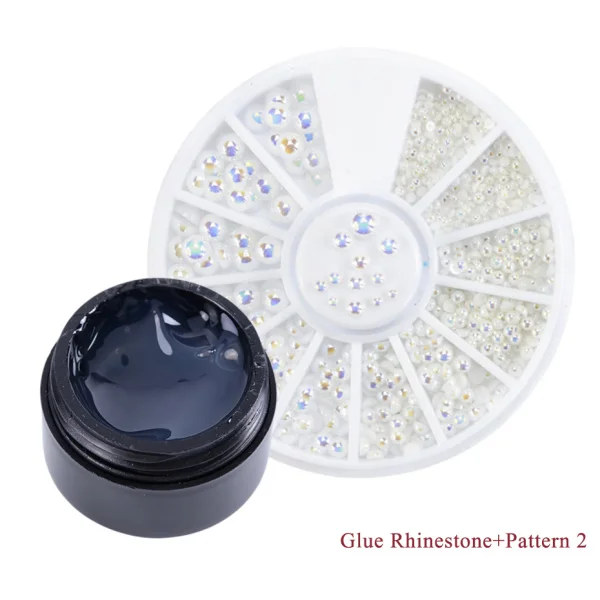 Glue Pattern 2 Полная красота 8 мл сильный липкий клей стразы для дизайна ногтей украшения УФ Гель-лак DIY талисманы жемчужный клей для ногтей аксессуар CH041 - Цвет: Glue Pattern 2