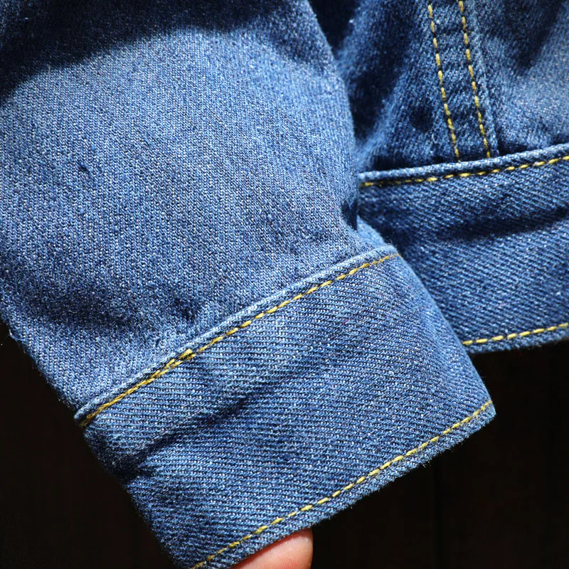 Джинсовая куртка DIMUSI Мужская Модный бомбер из денима ковбойская джинсовая 4XL YA950