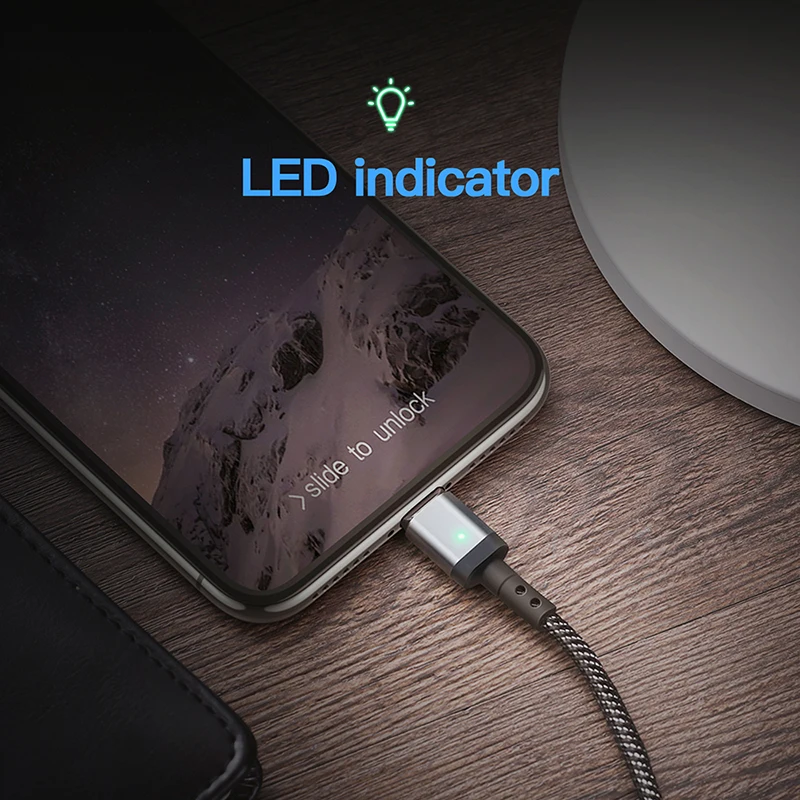 Магнитный usb кабель Suntaiho type c 3A для быстрой зарядки Samsung Galaxy S10 S9 S8 Xiaomi mi 9 Redmi note 7