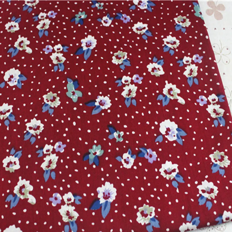 Хлопчатобумажная Поплиновая ткань с цветочным принтом 50x145 см|cotton poplin fabric|poplin