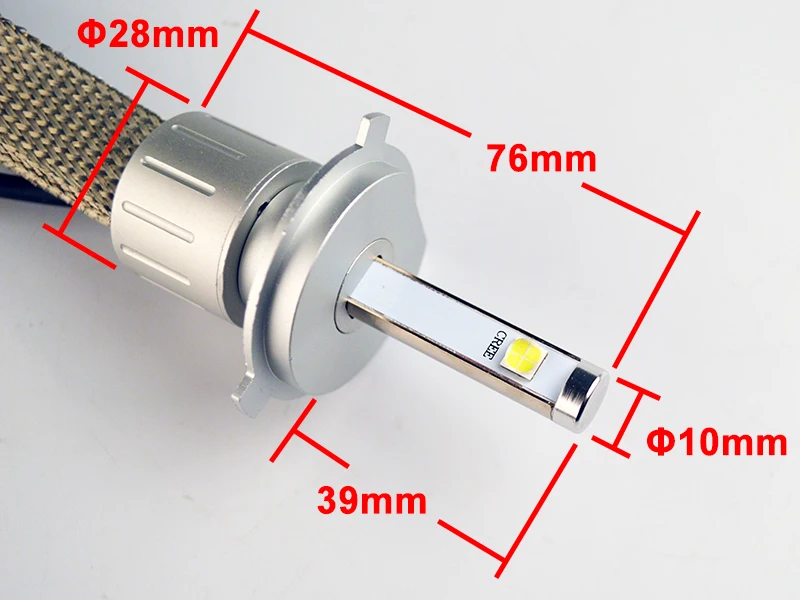 Hipppcron 2*40 Вт 80 Вт H1 H4 H7 H8 H9 H11 9005 9006 светодиодный фонарь XHP50 9600LM 12 V-24 V комплект все в одном 6000K белые Автомобильные фары(1 комплект