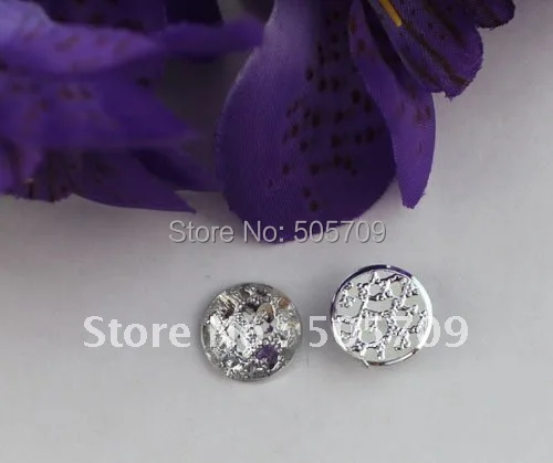 

FREE SHIPPING 400PCS Silver Color Acrylic Rhinestone Flatback 14mm #22055