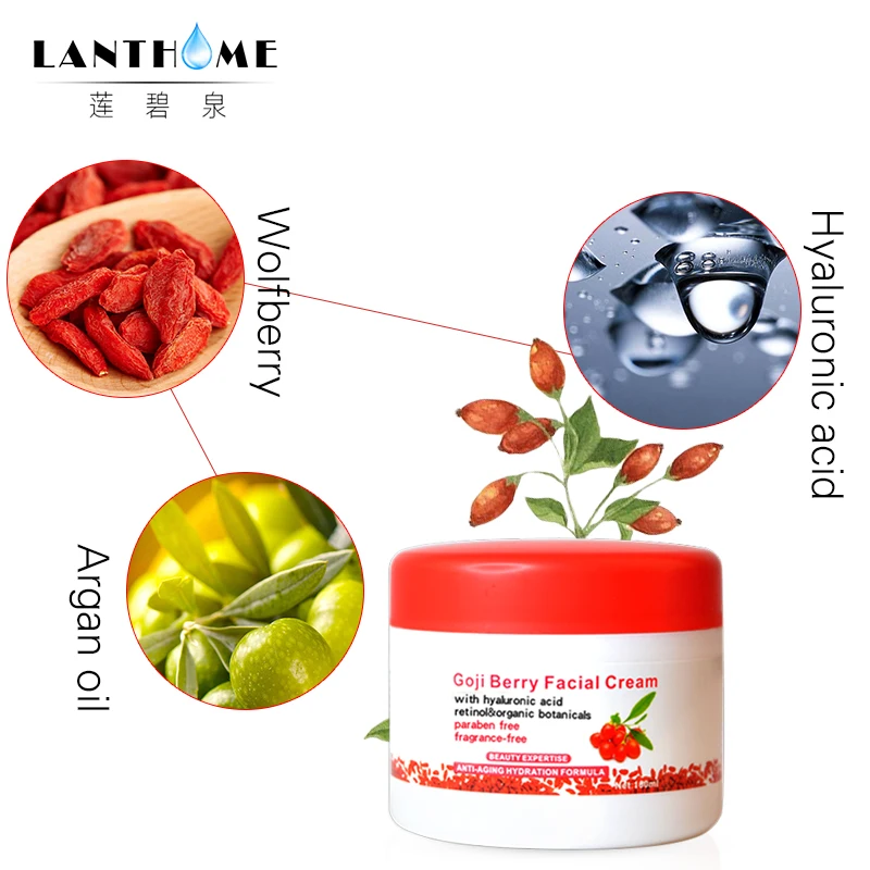 Ягоды Годжи крем для лица с гиалуроновой кислотой парабен Бесплатный аромат