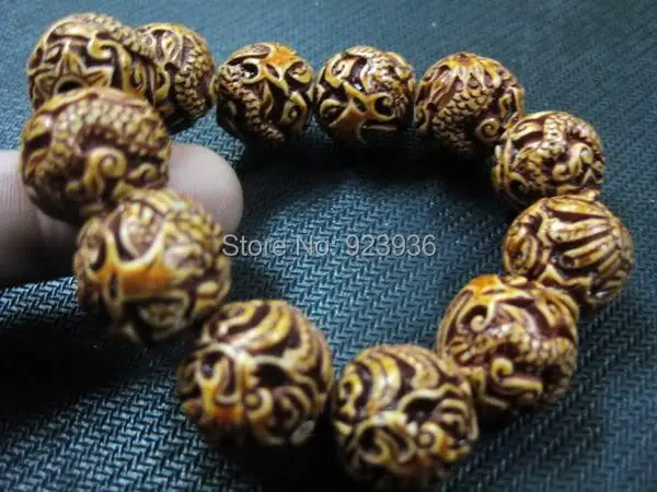 Тибетский Феникс и дракон амулет яка кость тотемные бусы волшебный браслет на