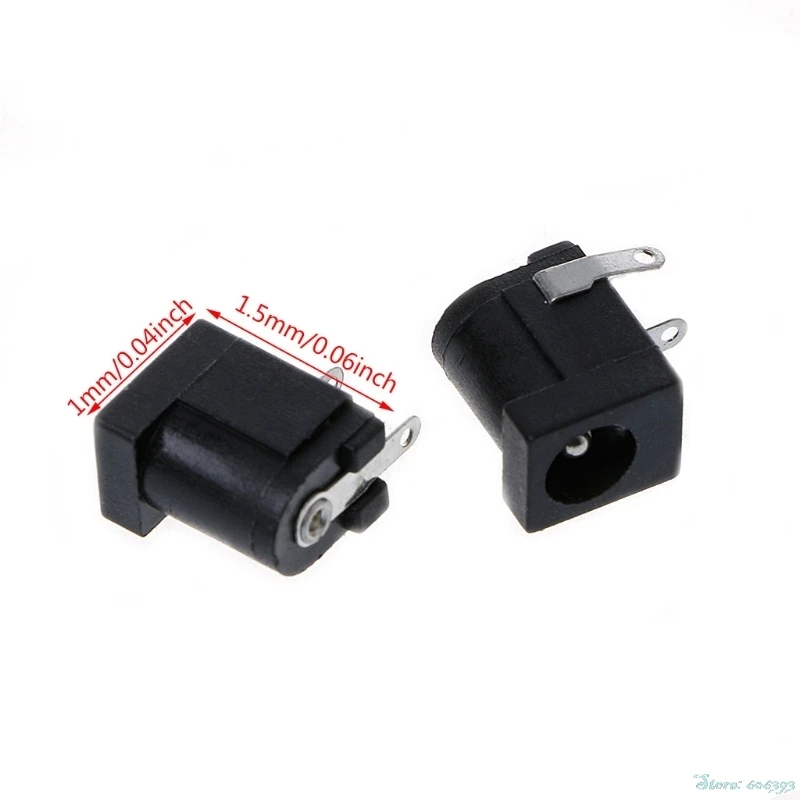 5Pcs/Set DC-005 Black DC Power Jack Socket Connector 5.5x2.1mm Barrel-Type PCB Mount | Обустройство дома