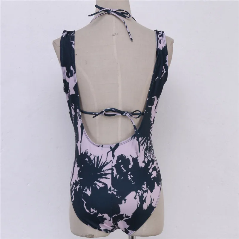 2017 сексуальные белые и черные трикини с принтом купальный костюм высоким вырезом
