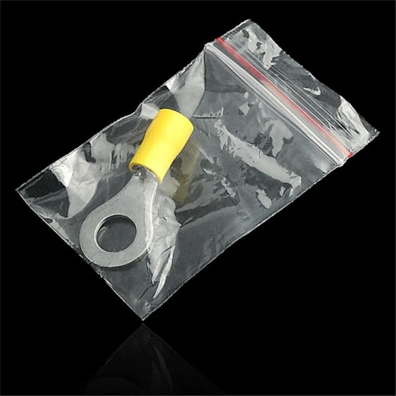 100 шт прозрачный пластиковый пакет для ювелирных изделий Ziplock с замком на молнии