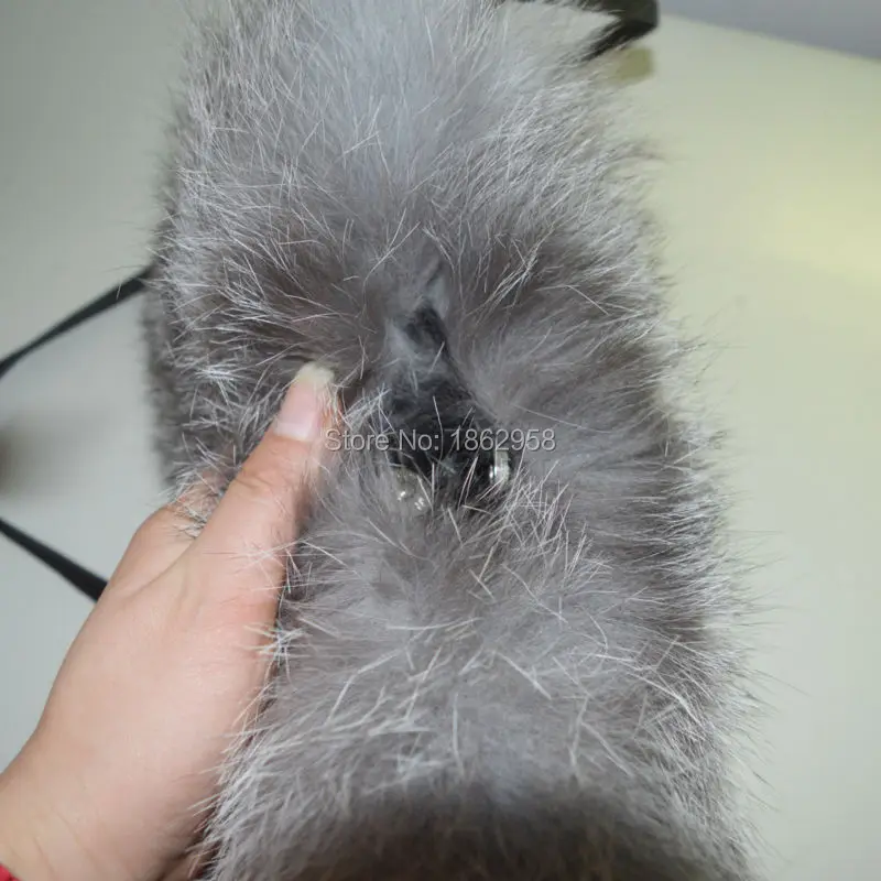 Китайский меховой завод бесплатная доставка SJ724 черные грелки для рук с