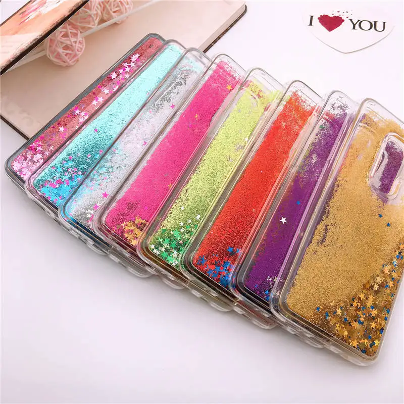 For Samsung Galaxy S9 Protector Bling Glitter Dynamic Liquid Quicksand Phone Case Plus S9+ Soft TPU Covers | Мобильные телефоны и