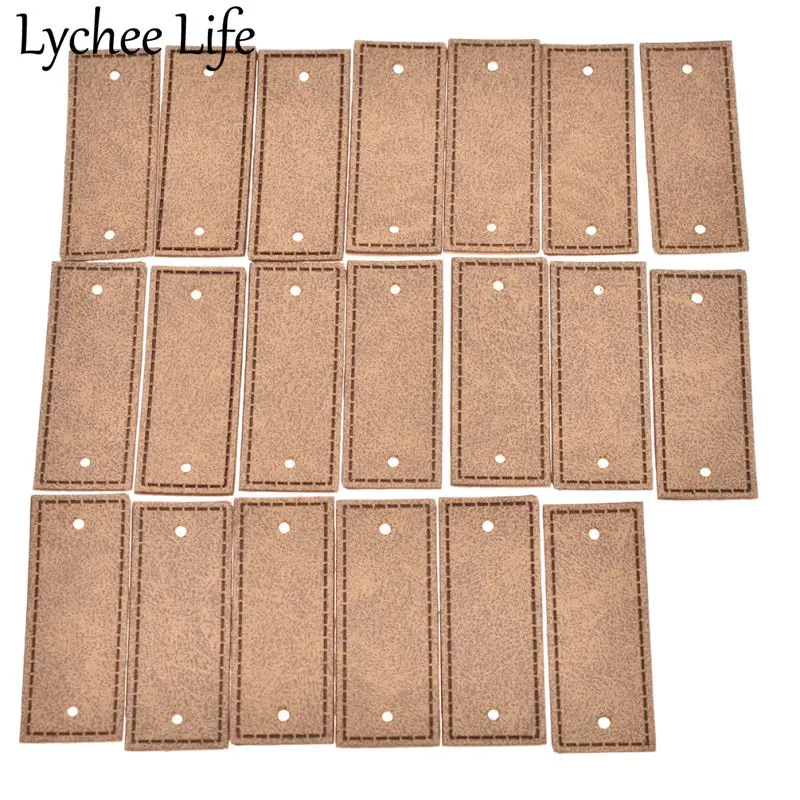 Lychee Life 20 шт. этикетки из искусственной кожи с буквенным принтом аксессуары для