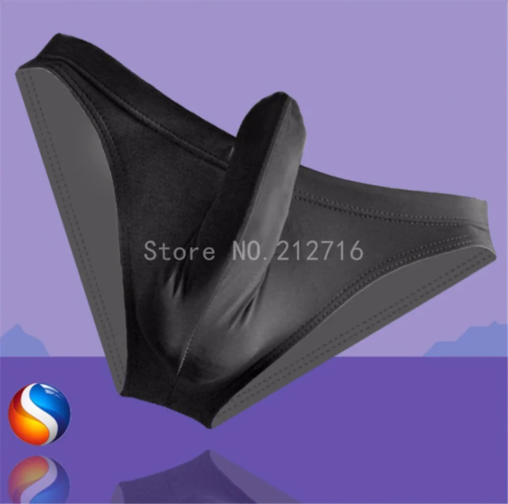 Сексуальное мужское белье для пениса уютное Шелковистое бикини с рукавом