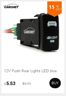 CARCHET 12V нажимные задние фонари светодиодный синий переключатель для Toyota Prado 150 Landcruiser 200 RAV4 белый