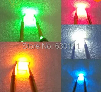 1000 шт./пакет 5 цветов SMD 1206 LED Ultra Bright светодиодный White/ Blue /Red / Jade Green /Yellow комплект