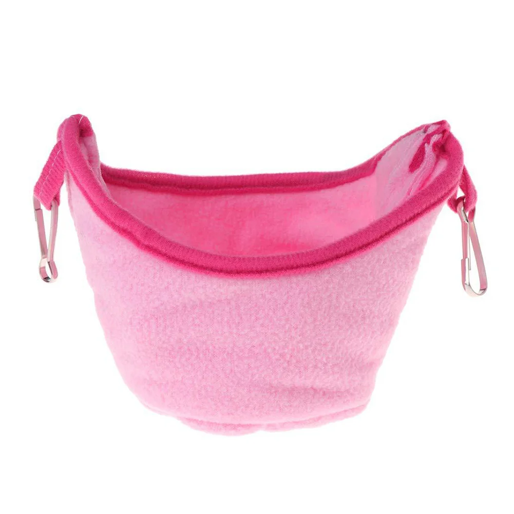 Light Pink Подвесная клетка зимнее маленькое животное для птичьего дома форма слитка кровать хомяк подстилка для домашнего питомца удобный гамак теплый качели белка - Цвет: Light Pink