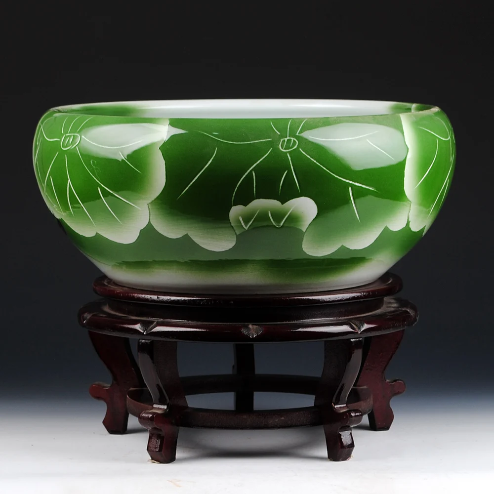 Керамический ручной Лотос Jingdezhen большая золотая рыбка черепаха лотос Нарцисс