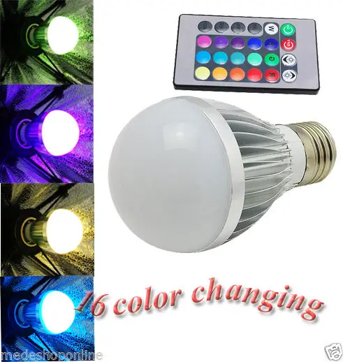 10 Вт 16 цветов RGB светодиодный светильник лампа AC 85-265 в + ИК-пульт дистанционного