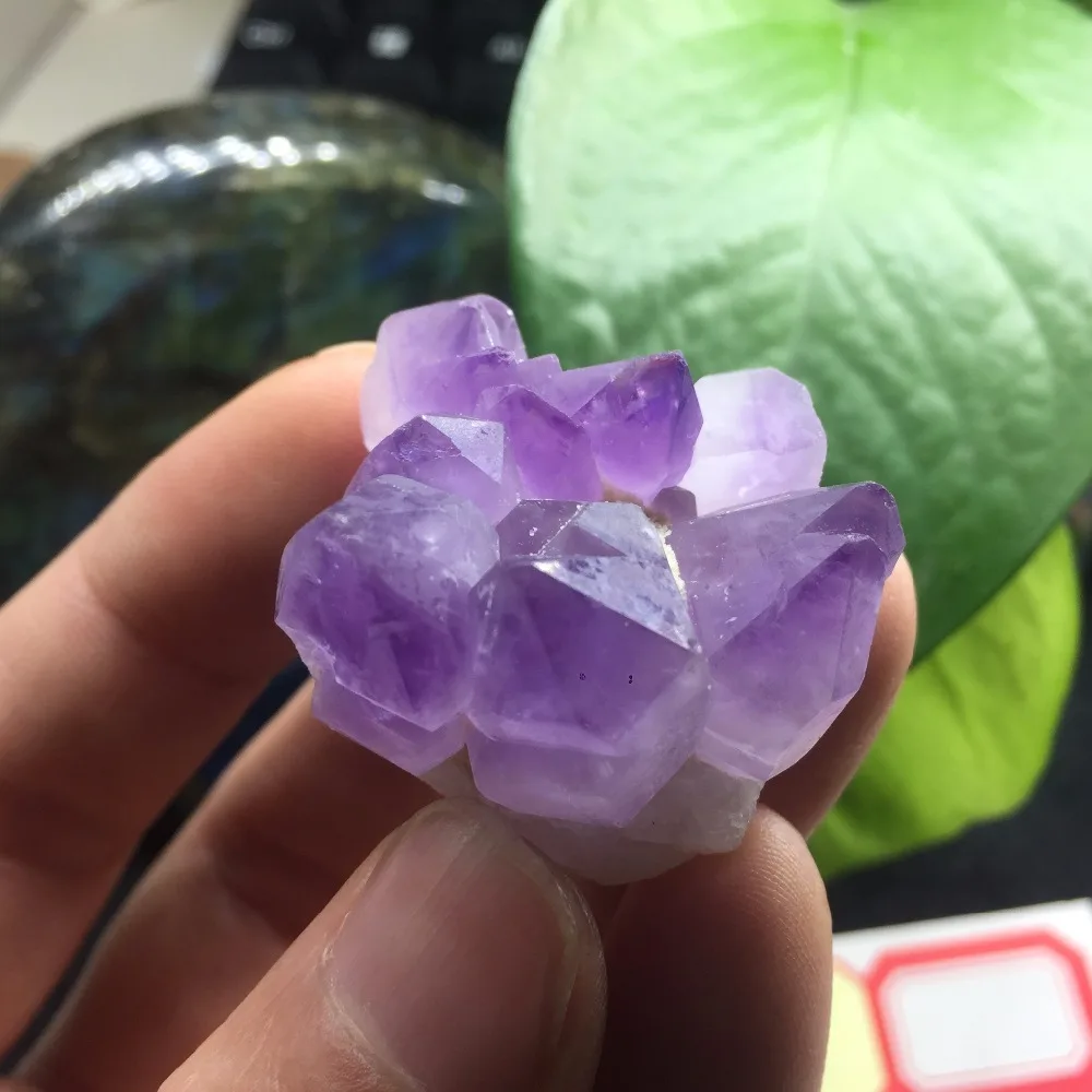 30 г красивый хрустальный цветок камень натуральный Фиолетовый аметист образец