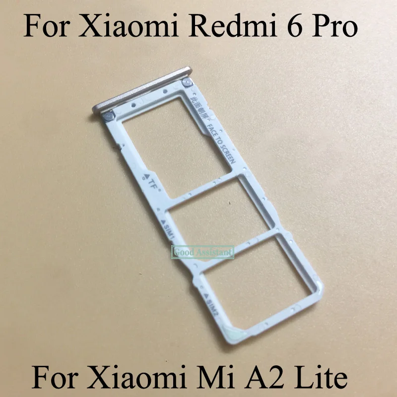 Для Xiaomi Redmi 6 pro/для Mi A2 lite Sim лоток держатель карты Micro SD слот части адаптер