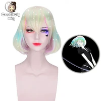 anime land of the lustrous diamond wig cosplay costume houseki no kuni women short hair synthetic hair party role play wigs