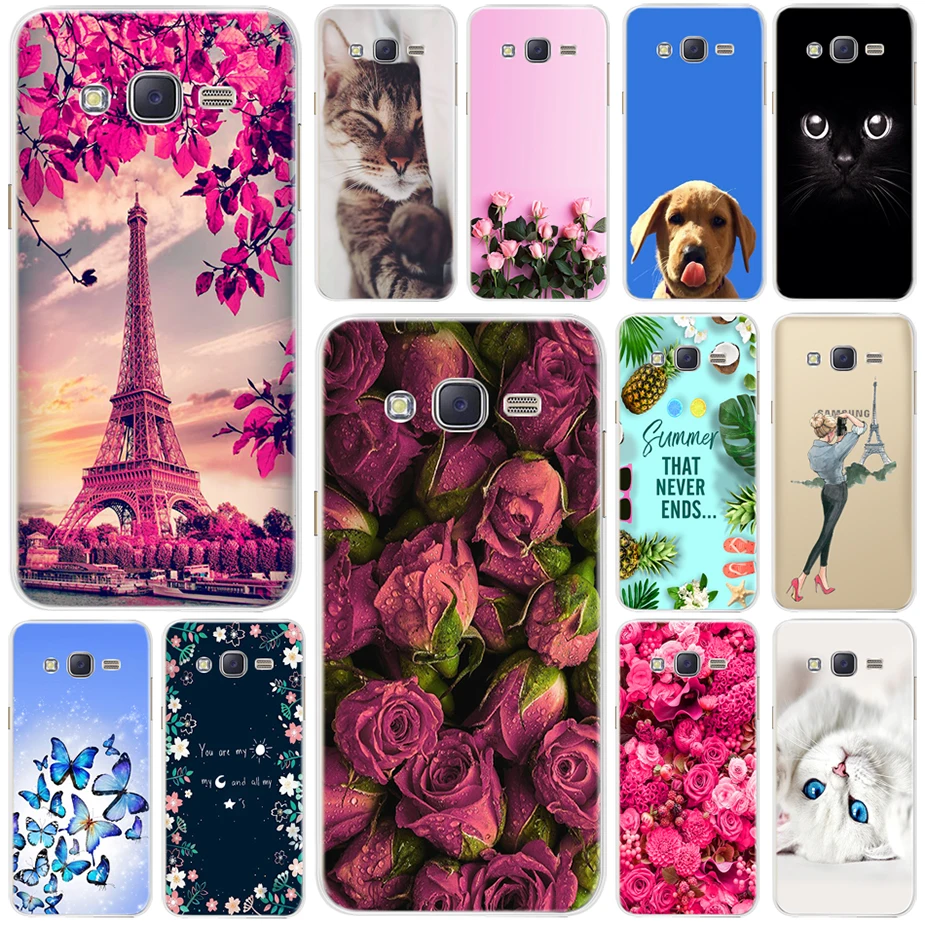 Фото Цветной чехол с цветами для Samsung Galaxy J3 2016, J320F, J320, Мягкая силиконовая задняя крышка, чехлы для телефонов Samsung J3, J 3, 2016, SM-J320F №1