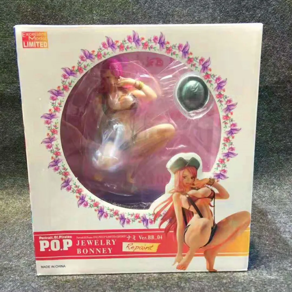 

ONE PIECE Supernovae Jewelry Bonney Squatting PVC Action Figure Collectible Model Toy Box-Packed 15cm
