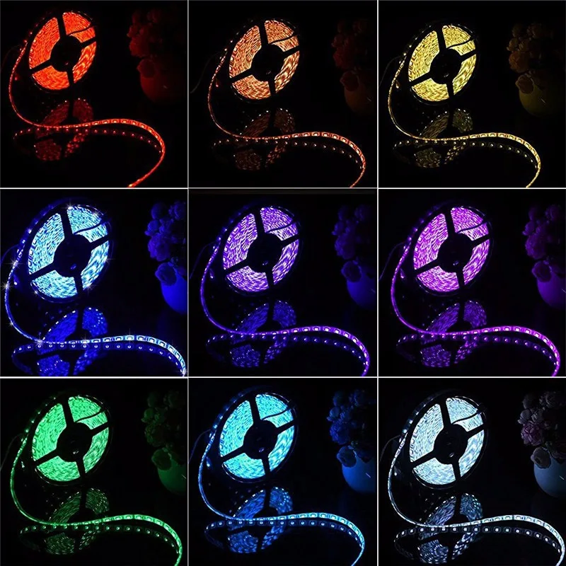 Светодиодная лента RGB неводонепроницаемая 5 м SMD 5050 300 бусин/рулон + ИК-пульт