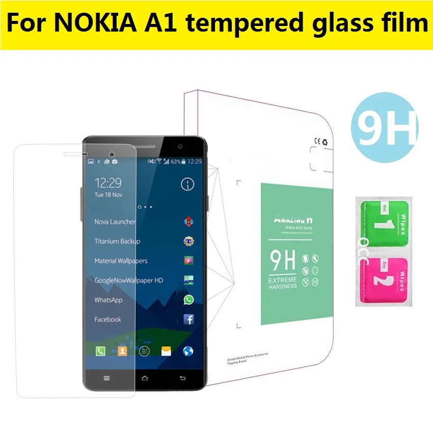 Горячая Распродажа пленка из закаленного стекла для Nokia A1 X X2 XL + стеклянная E1 Plus