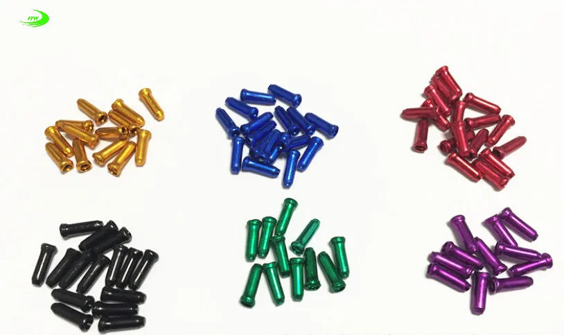 10 шт./лот наконечники тормозных кабелей для велоспорта из алюминиевого сплава