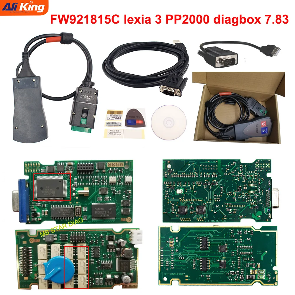 Новейший Diagbox V7.83 lexia 3 Serial 921815C прошивка! Lexia3 PP2000 для Ci-troen для Pe-ugeot диагностический инструмент
