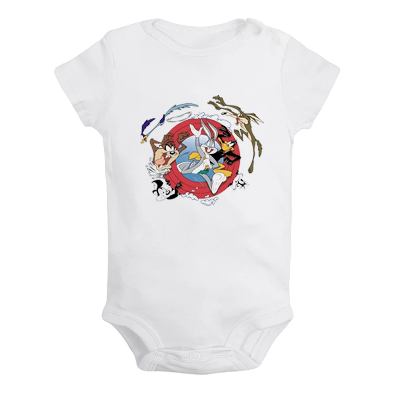 JaBaby1339WD Милый детский комбинезон с изображением кота Сильвестра Looney ttes для новорожденных мальчиков и девочек, Униформа-комбинезон с принтом, боди для младенцев, одежда хлопковые комплекты - Цвет: JaBaby1339WD